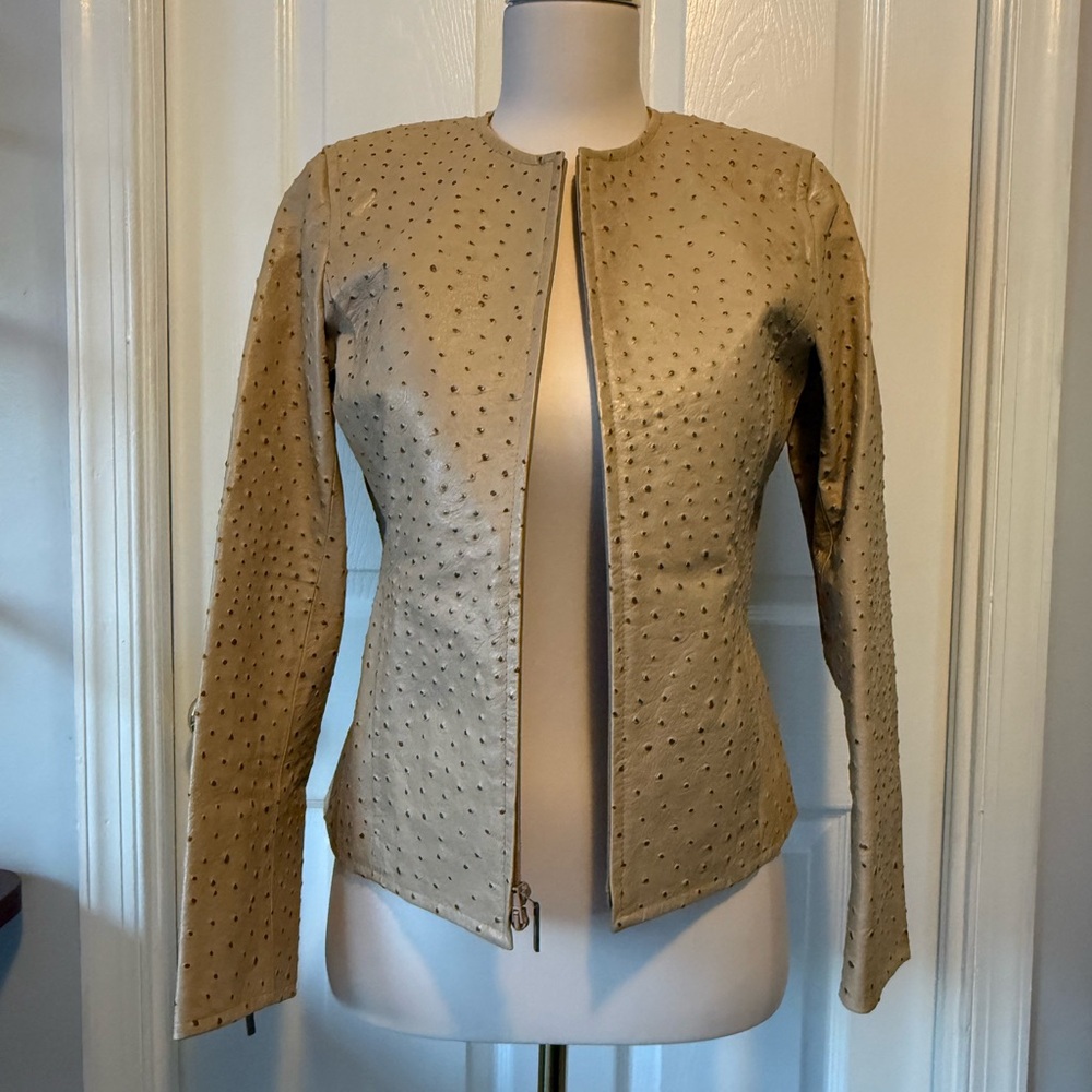 Dana Buchman Beige Textured Blazer